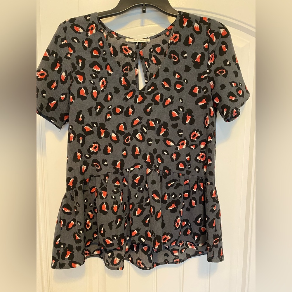 Caramela Adorable Shirt Leopard Print Made in USA